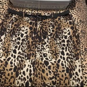 Animal print 3 tones of Blk& brown/Skirt